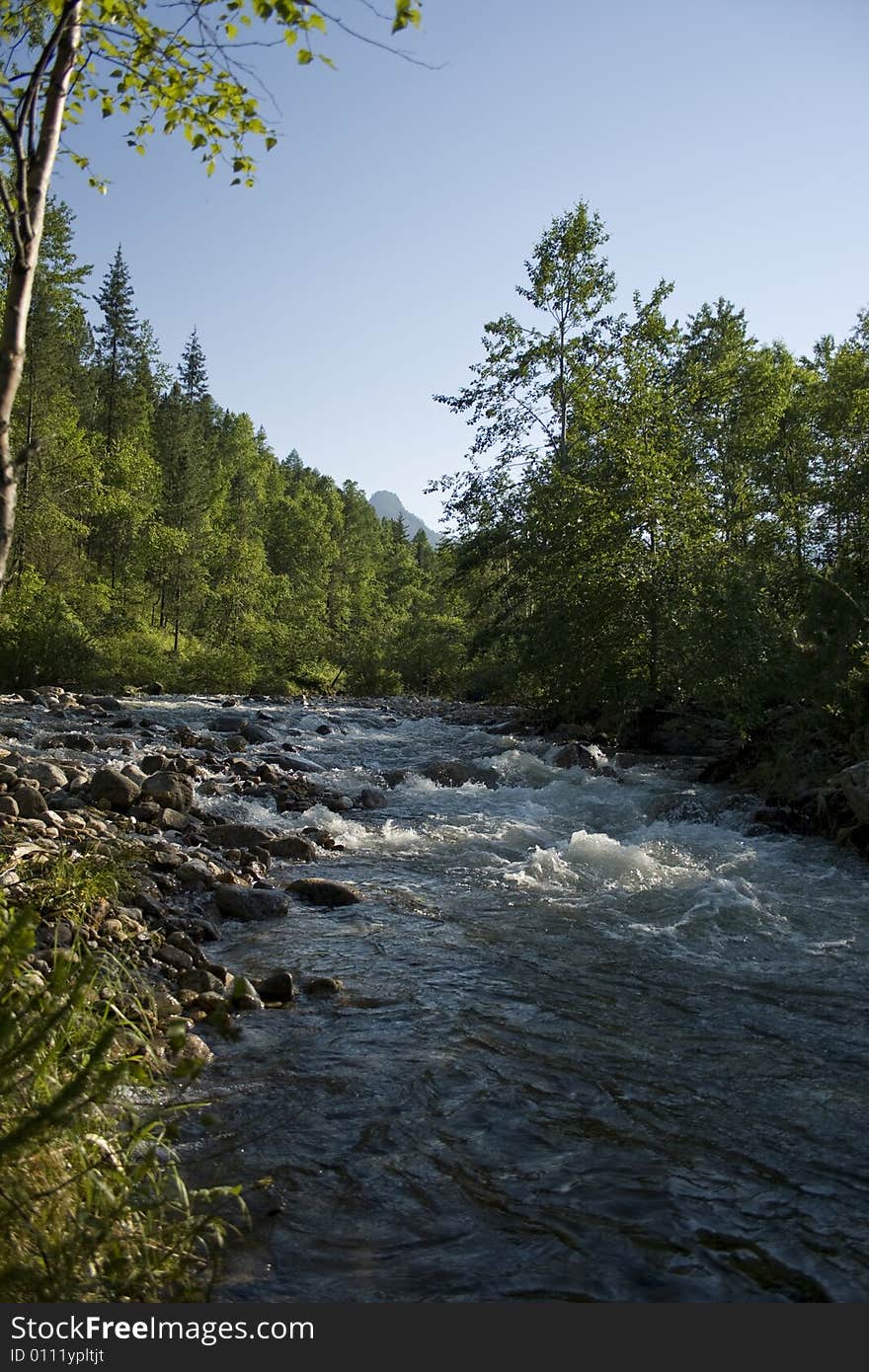 River Sludianka in Irkutsk region