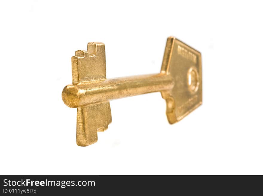 Bronze key close up