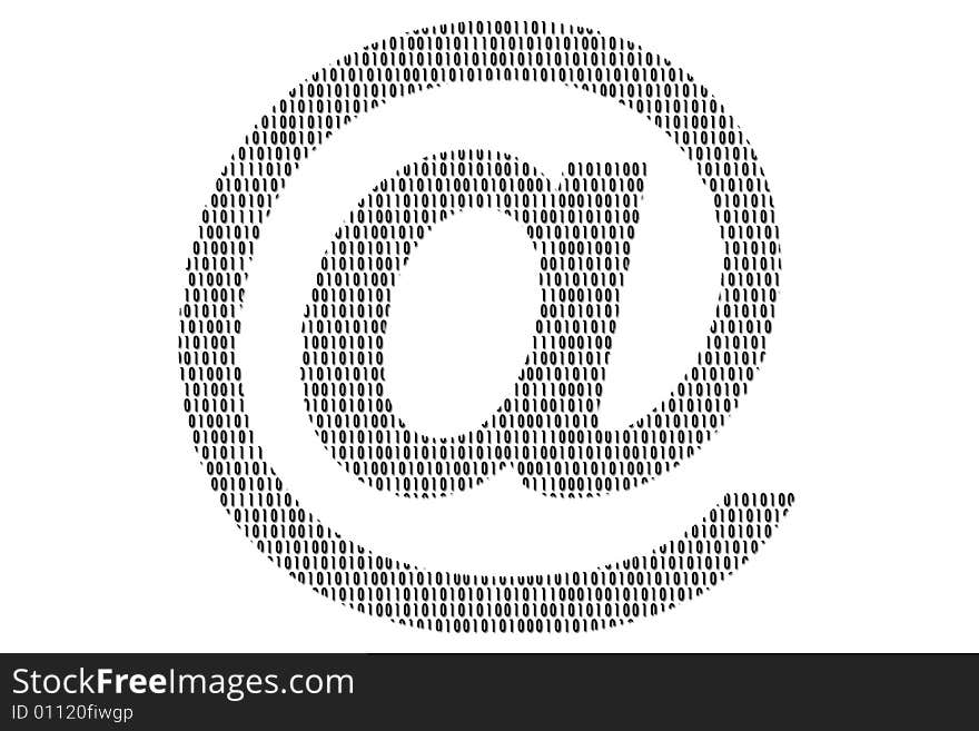 Email on a white background with a symbol of this mail