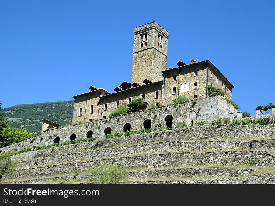 Ancient castle, Aosta Valley, Italy