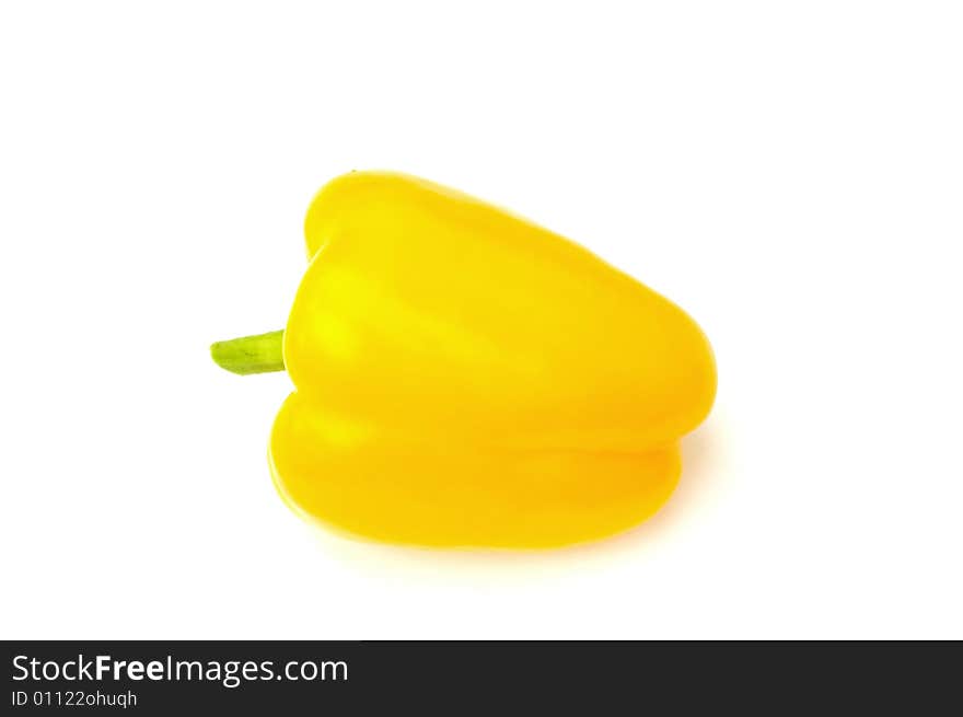 Yellow pepper isolated on white background