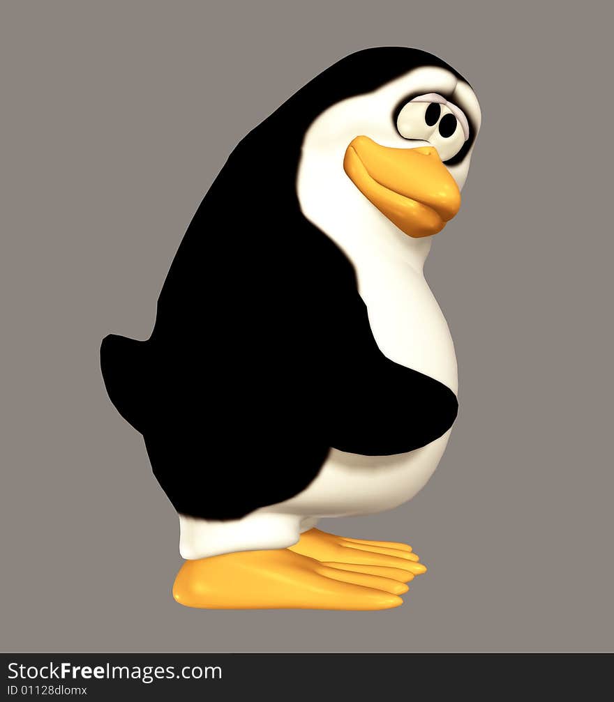 Cute 3d penguin for your artistic creations and/or projects