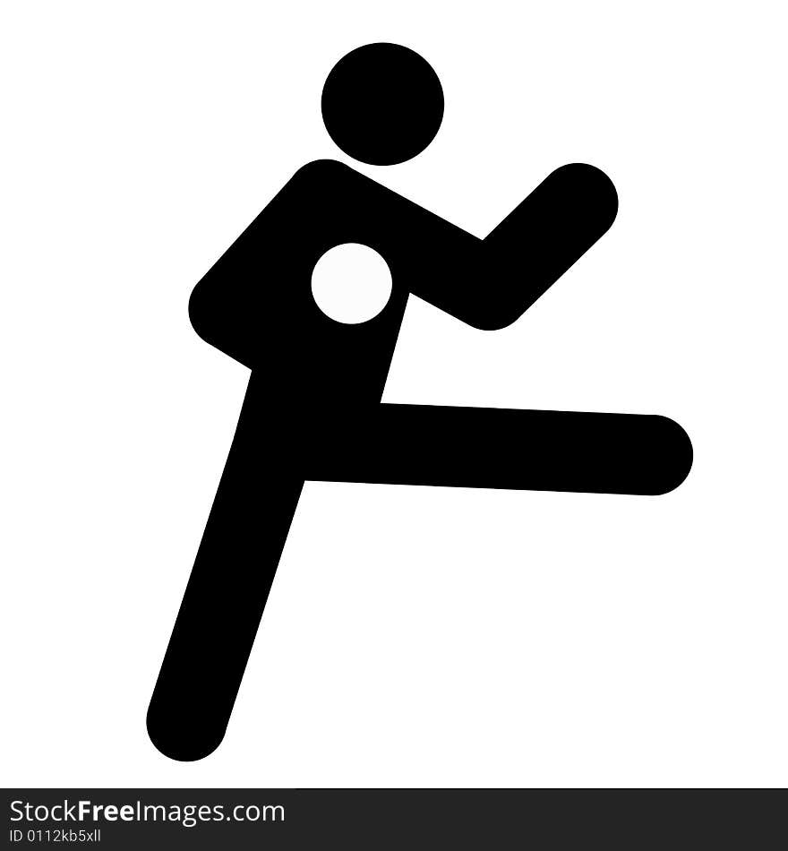 Logo of taekwondo, white background