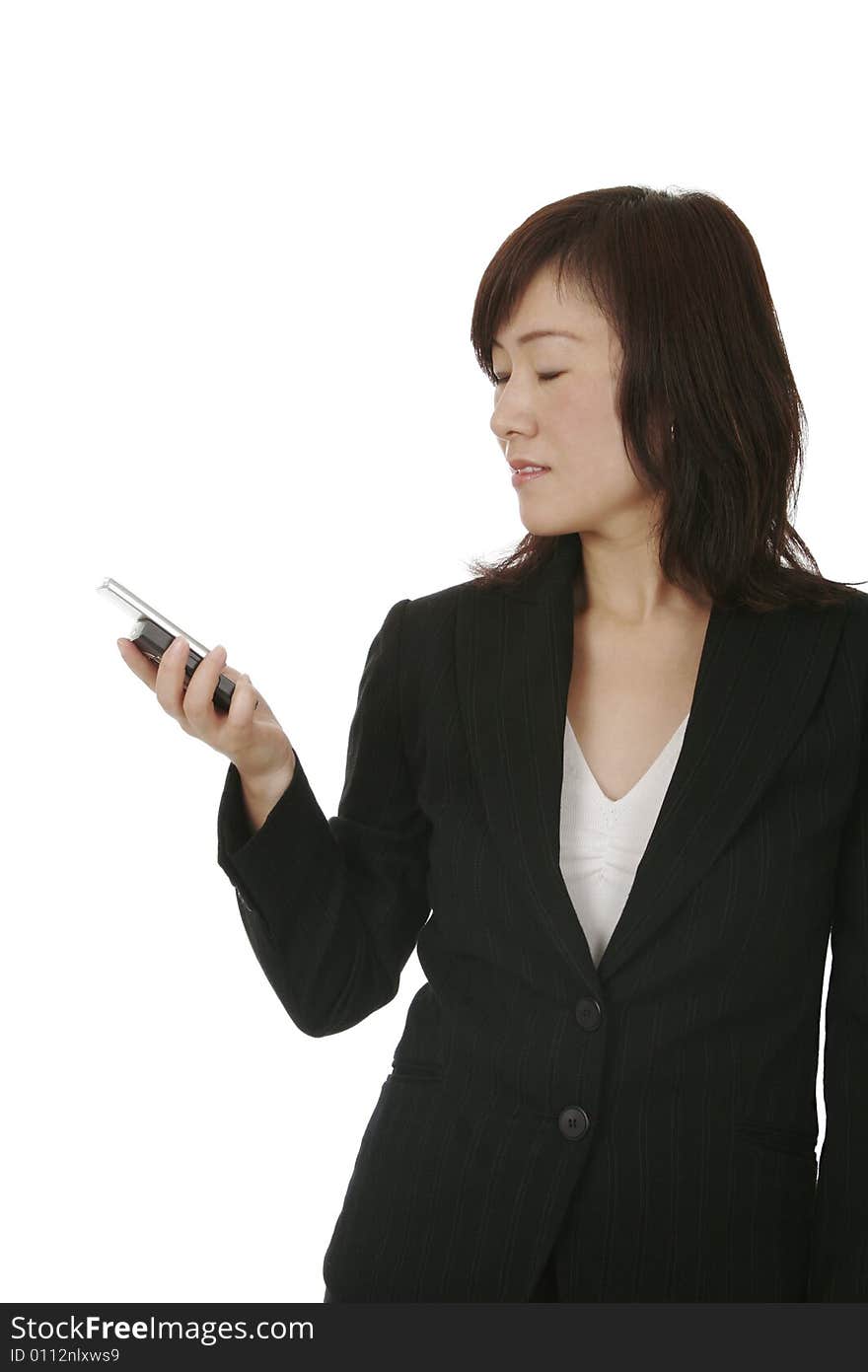 Asian Businesswoman With Mobile Phone