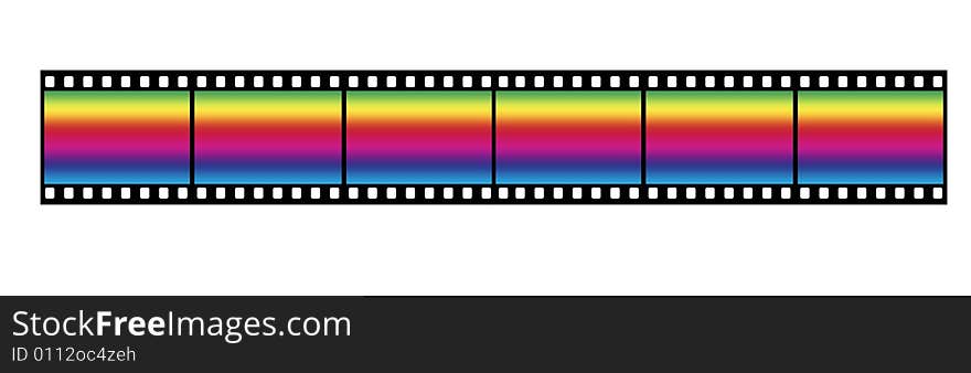 Long Film Strip With Six Frames, 35mm Format, Background