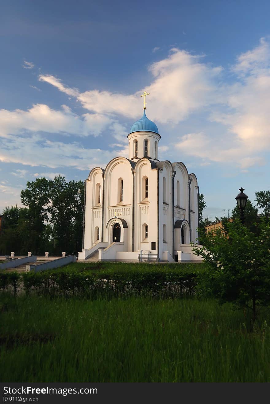 The Old Orthodox Church In Sunset