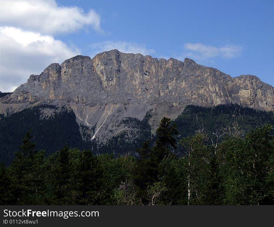 The Beautiful Yamnuska Mountain in Alberta