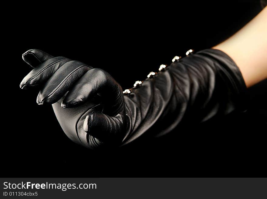 Female hand in a beautiful glove