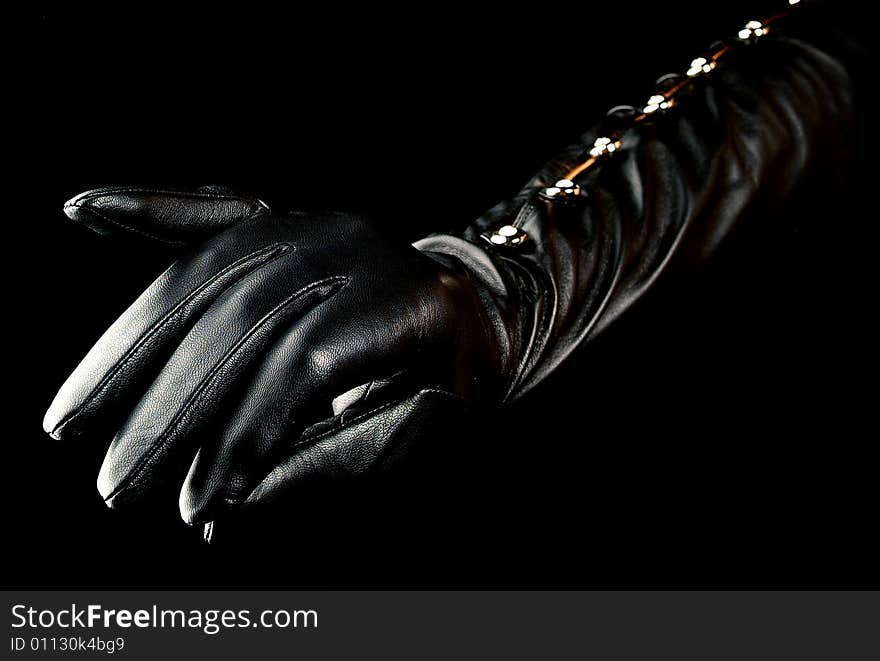 Female hand in a beautiful glove