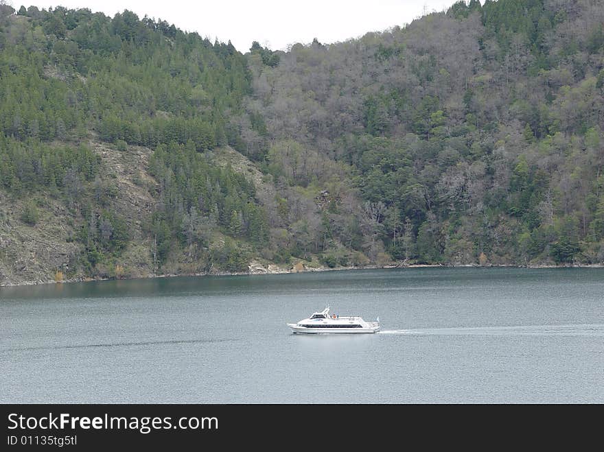 A boat on lake