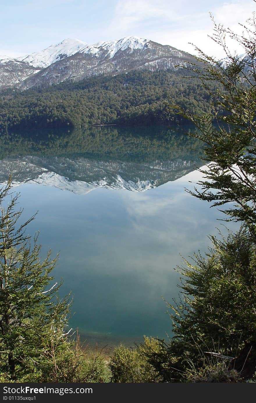 Reflected Mountains On The Lake