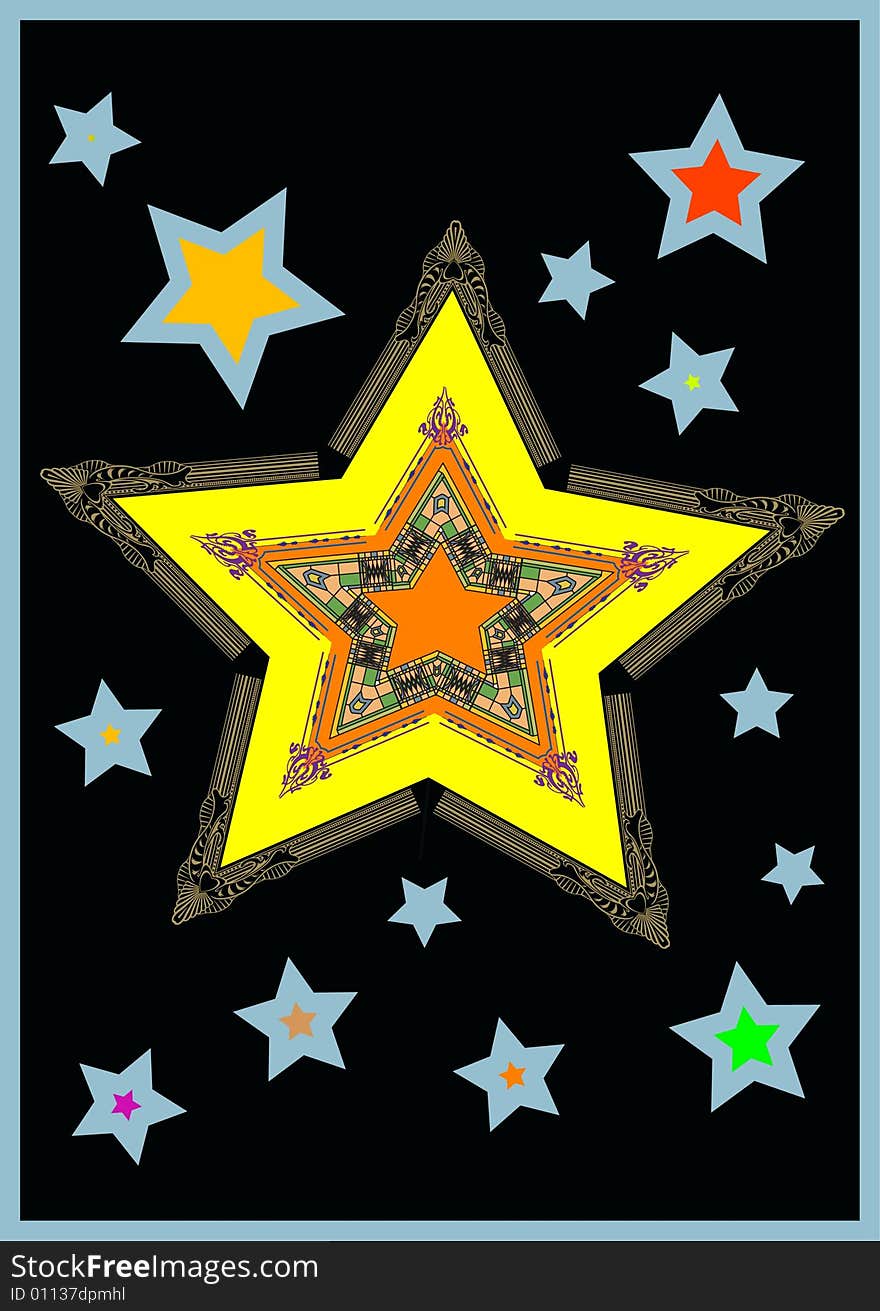 The Star And Small Stars.