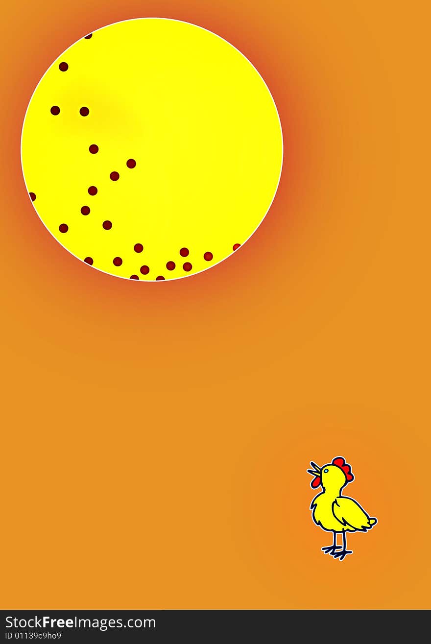 Chicken And Spots On The Sun.