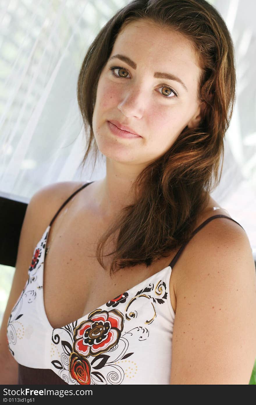 Portrait of a beautiful and happy young woman.