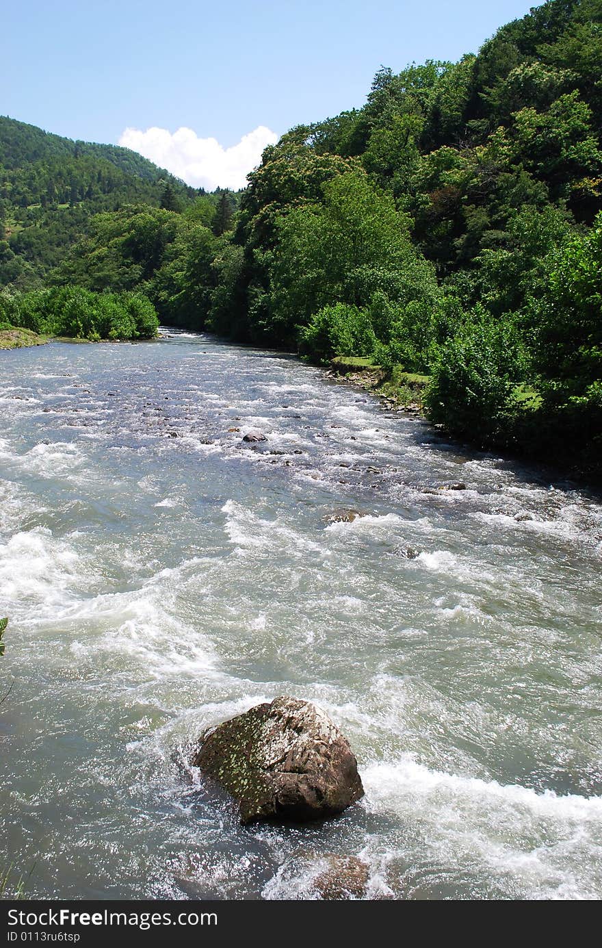 Rapid mountain river