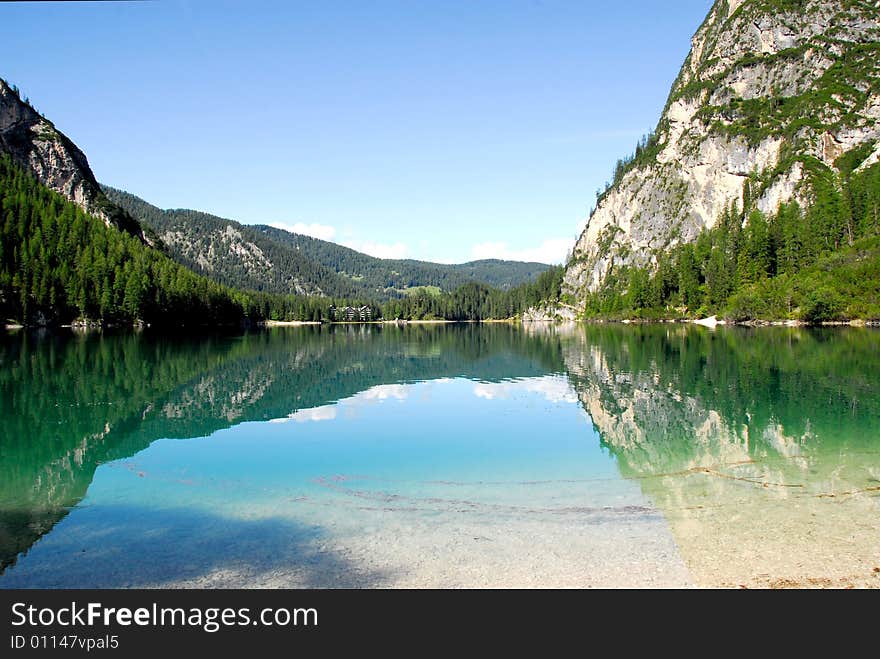 Valley in the Dolomites mountain in italy. Valley in the Dolomites mountain in italy