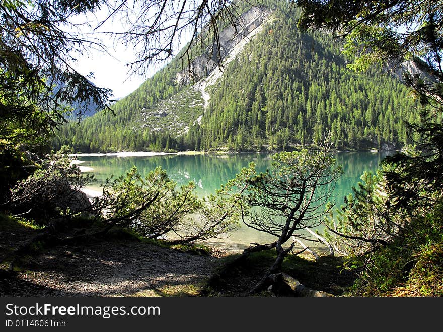 Valley in the Dolomites mountain in italy. Valley in the Dolomites mountain in italy