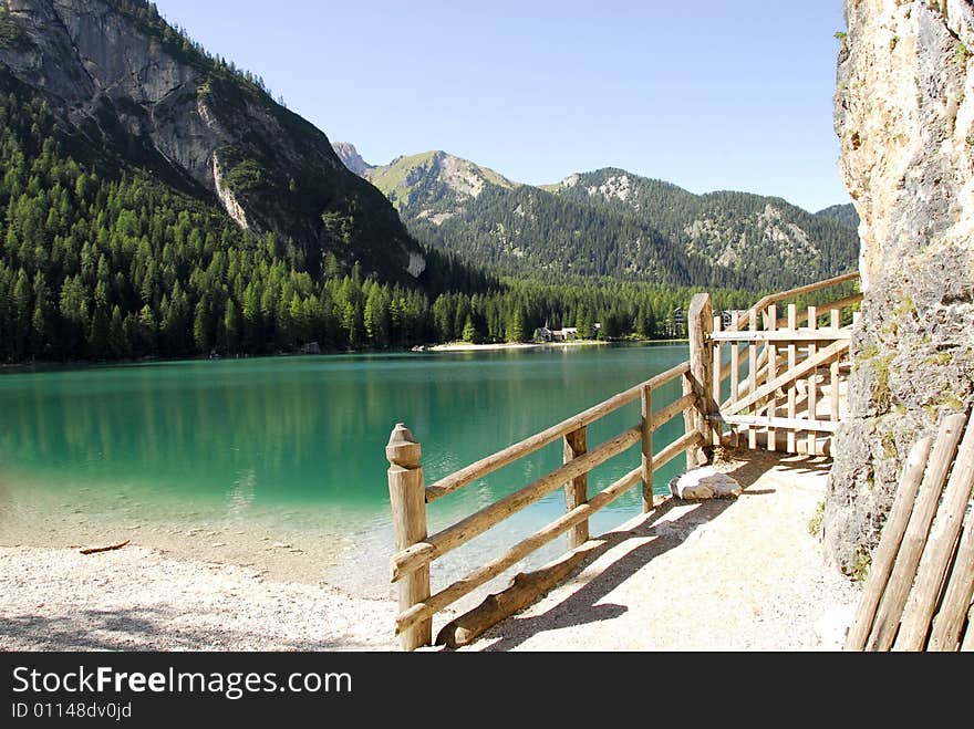 Valley in the Dolomites mountain in italy. Valley in the Dolomites mountain in italy