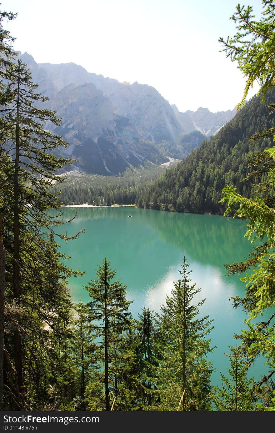 Valley in the Dolomites mountain in italy. Valley in the Dolomites mountain in italy