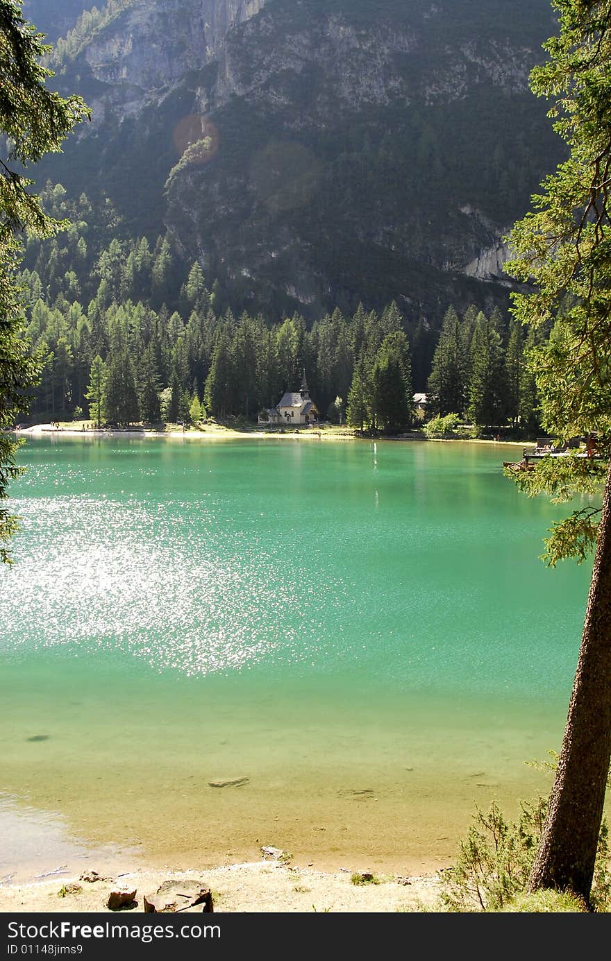 Valley in the Dolomites mountain in italy. Valley in the Dolomites mountain in italy