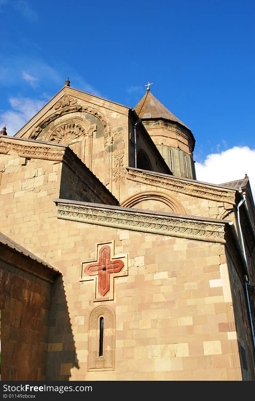 Ancient capital of Georgia - Mtsheta and old church in it. Ancient capital of Georgia - Mtsheta and old church in it