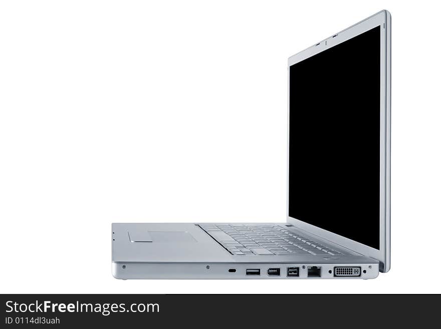 Modern and stylish laptop on a white background