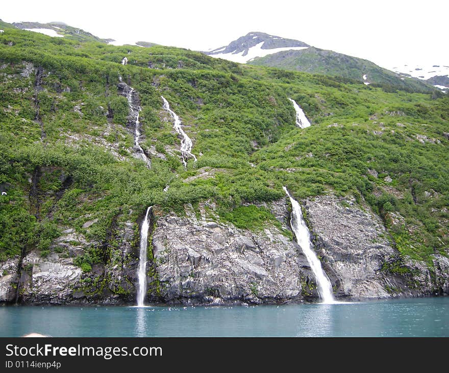 Alaskan waterfalls