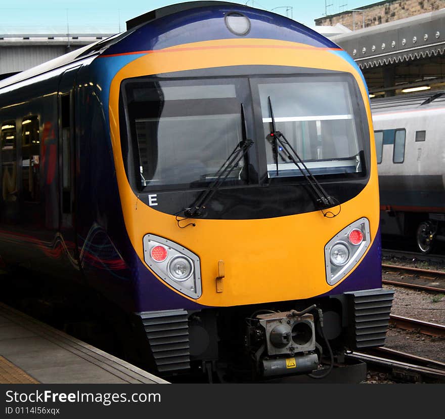 Train pulling into station