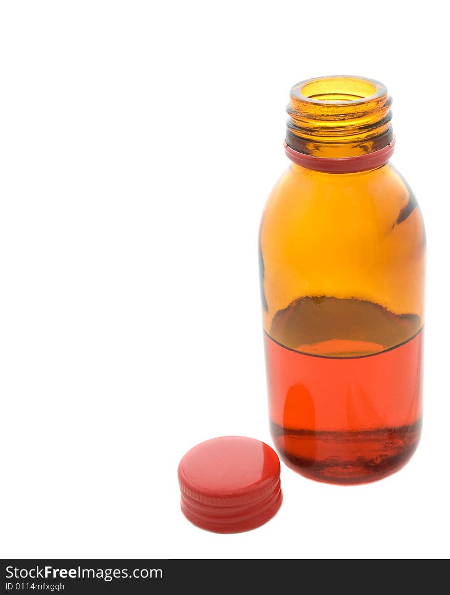 Small bottle with drug