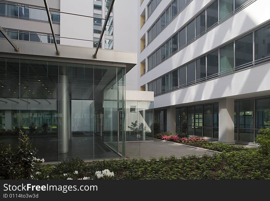 Image of the hall of a business building. Image of the hall of a business building