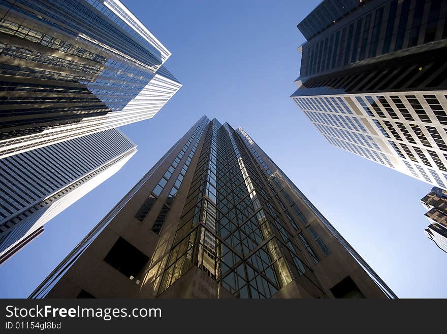 A circle of skyscrapers, downtown Toronto, Ontario, Canada. A circle of skyscrapers, downtown Toronto, Ontario, Canada.