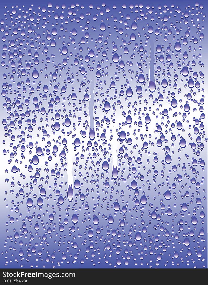 Drops-on-glass