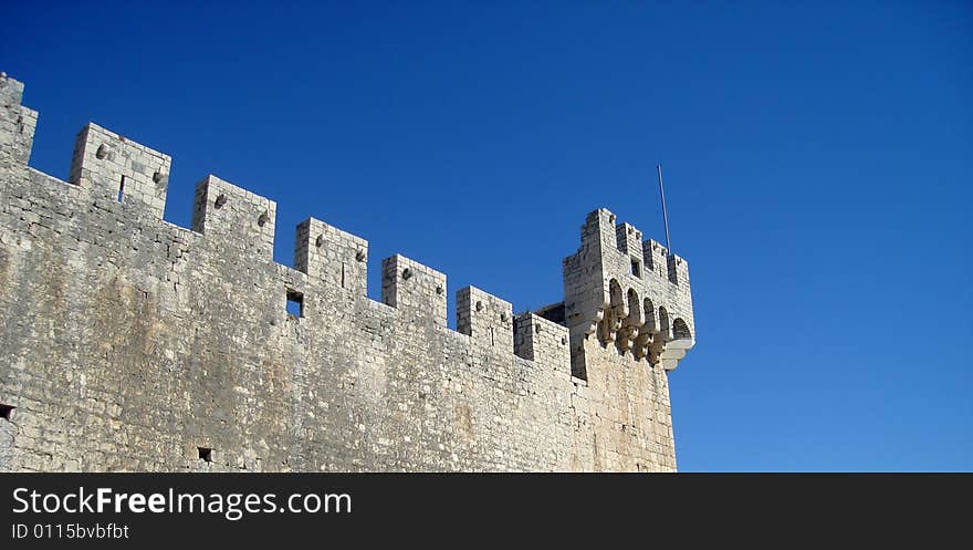 Detail of medieval castle in Trogir, Croatia. Detail of medieval castle in Trogir, Croatia