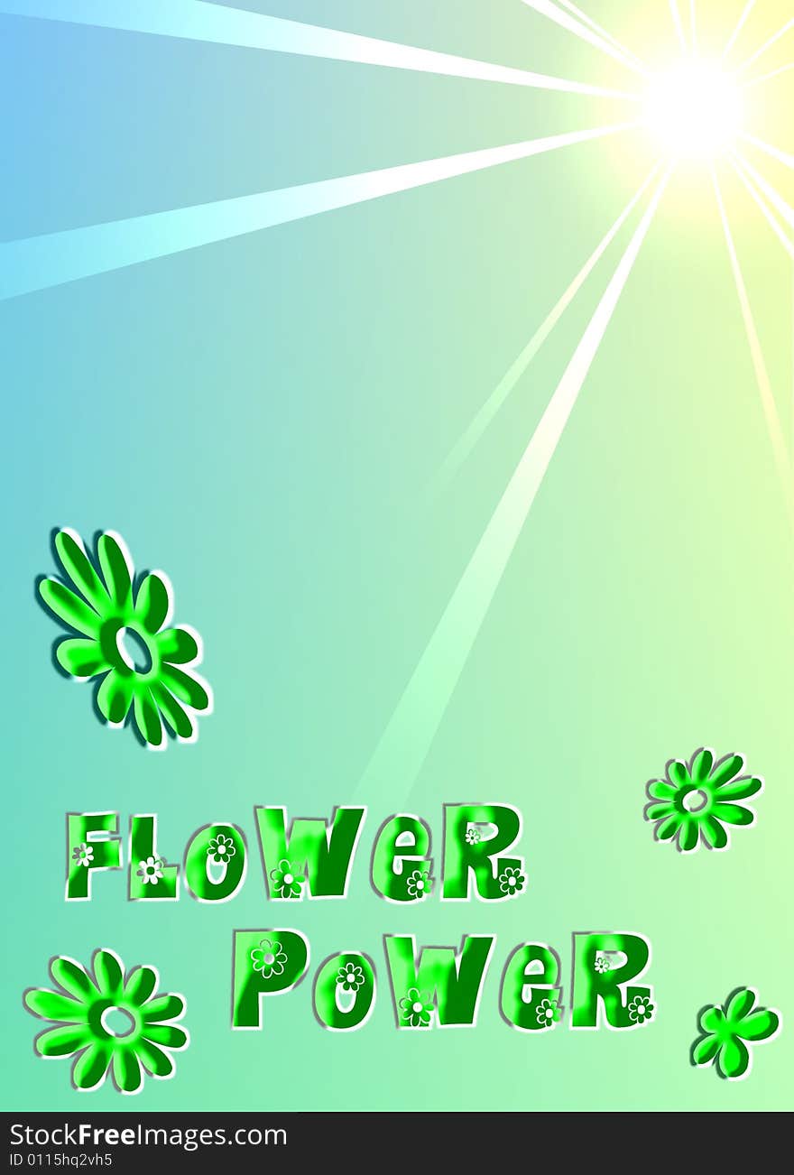 Flowery design for a greeting card. Flowery design for a greeting card.