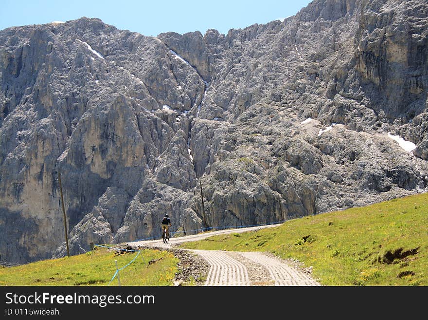 Mountain biking in the Dolomites