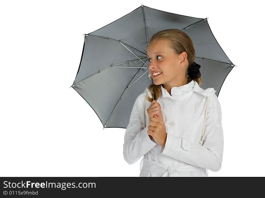 Teen Girl With Umbrella