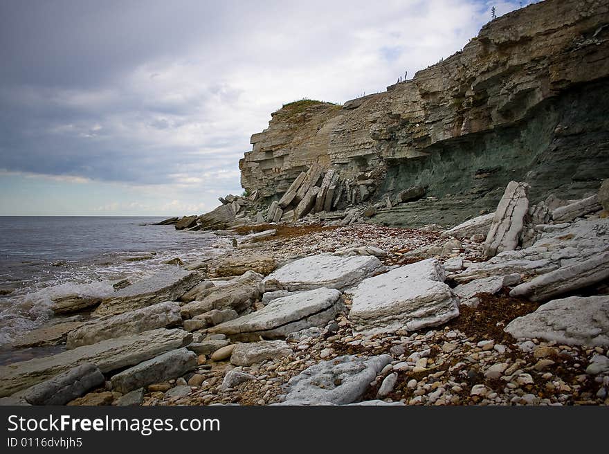 Cliffs on a Baltic sea shore