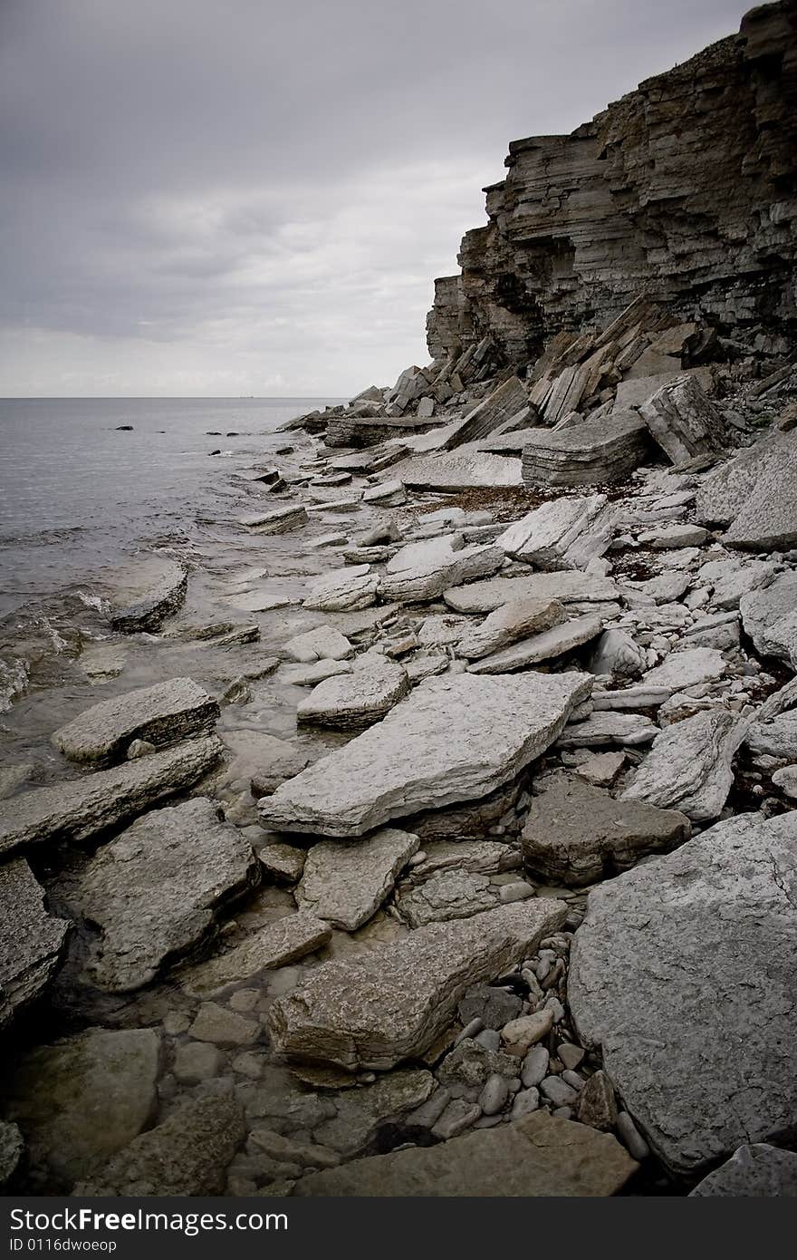 Cliffs On A Baltic Sea Shore