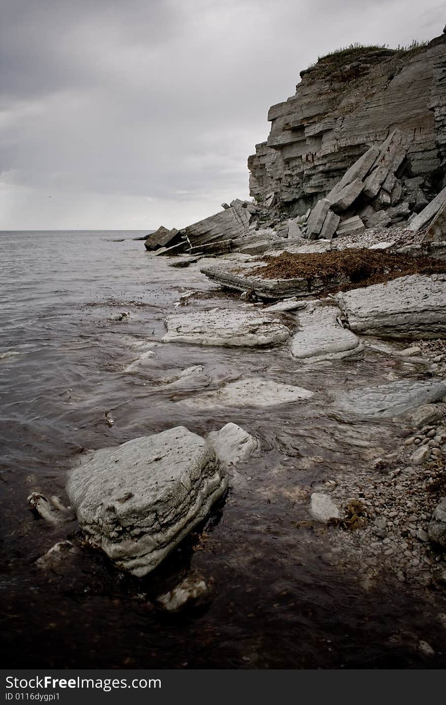 Cliffs On A Baltic Sea Shore