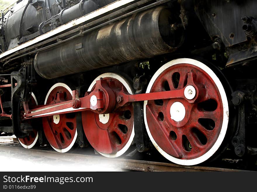 Wheel of the vapour train