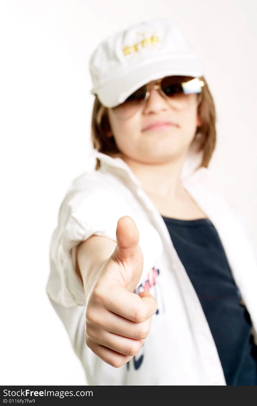 A boy on white background. A boy on white background