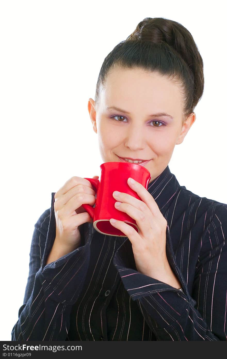 Businesswoman Drinking Coffee