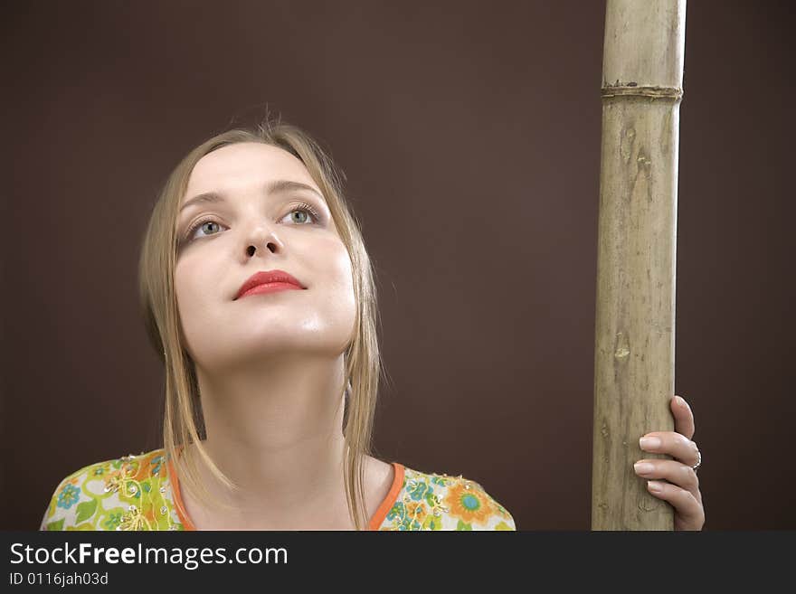 Young Beautiful Women Looking Up. Young Beautiful Women Looking Up