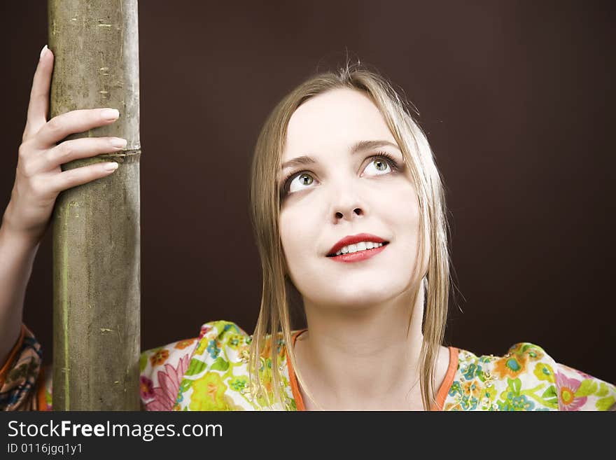 Women And Bamboo Tree