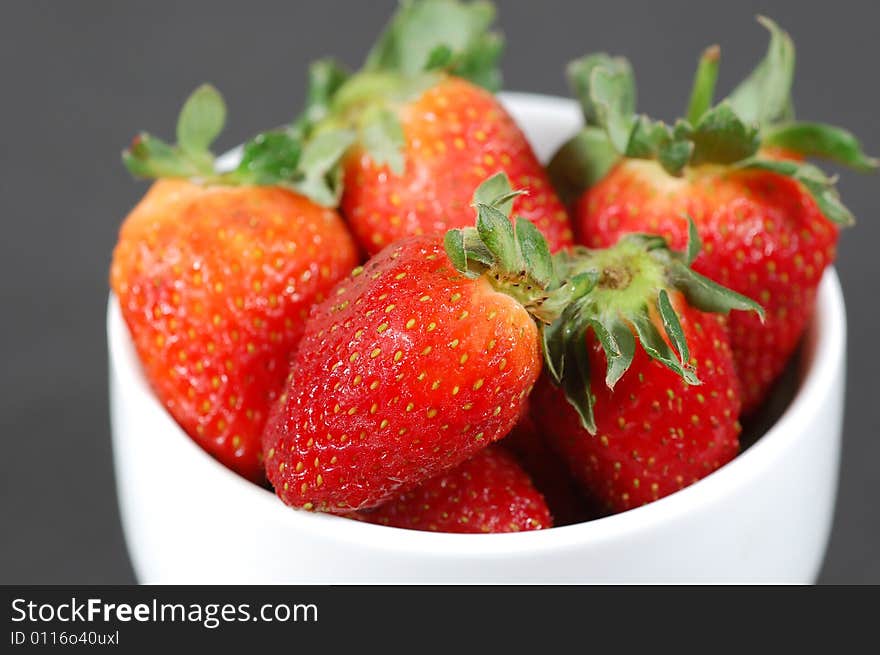 Bowl with strawberries