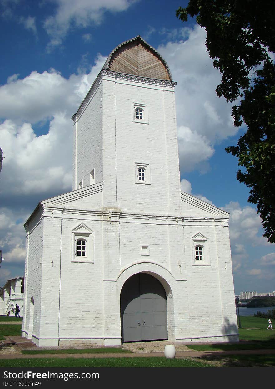 Water Tower 16 Century Kolomna In Moscow.