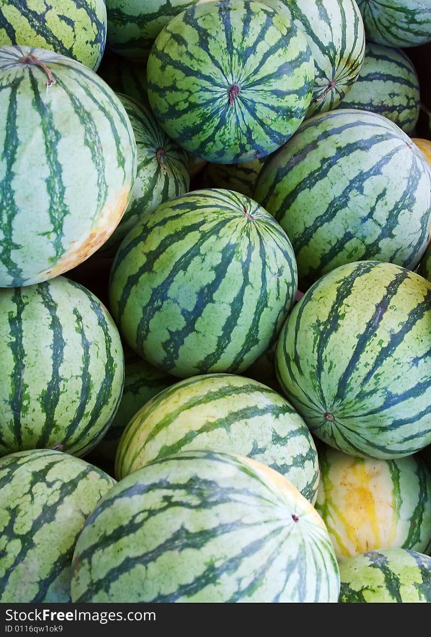 Background made of fresh watermelons