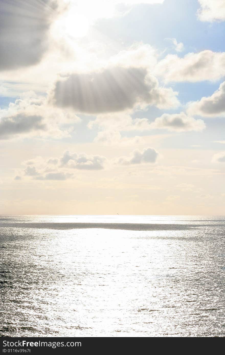 Sunny heaven and Atlantic ocean