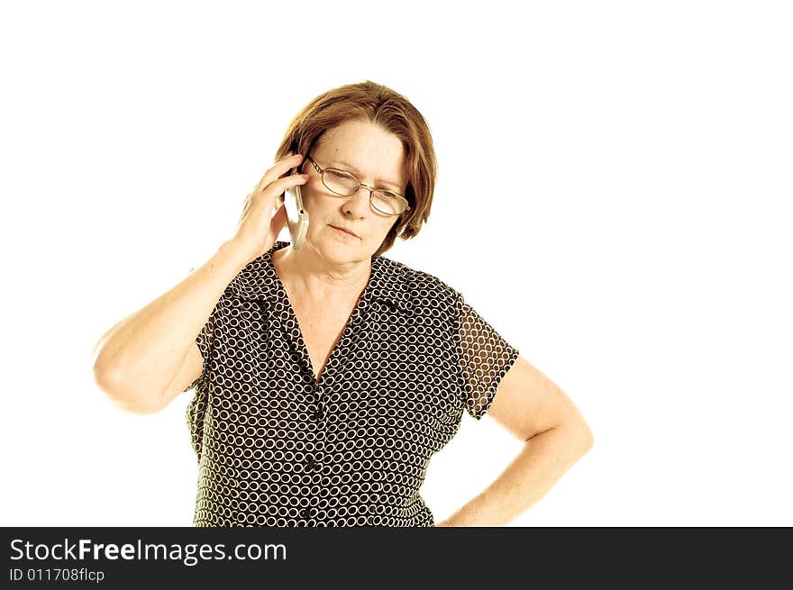 A woman in her 60s at work environment