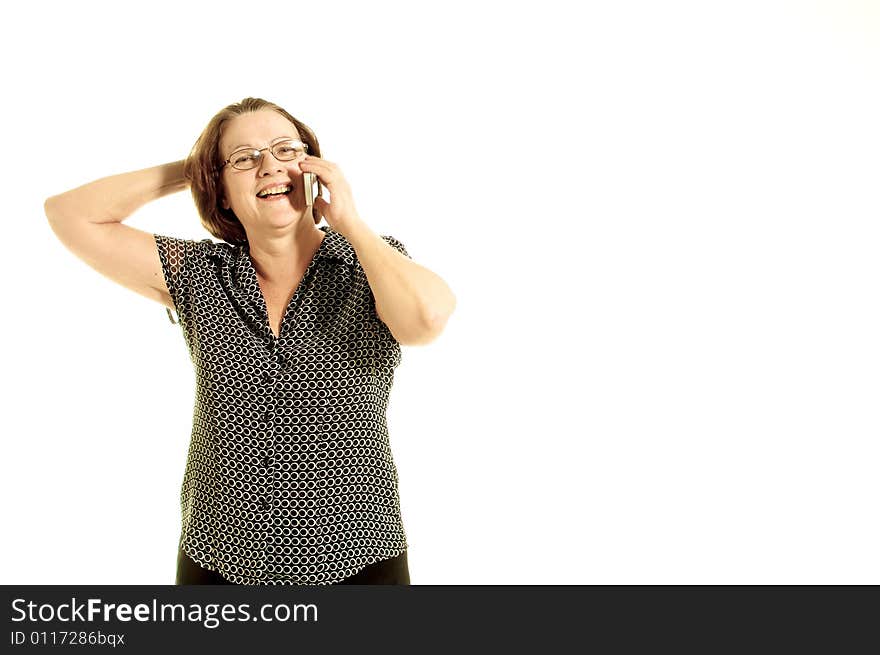 A woman in her 60s at work environment